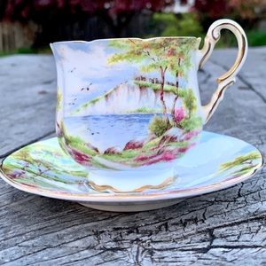 PARAGON China."Cliffs Of Dover" Tea & Saucer.